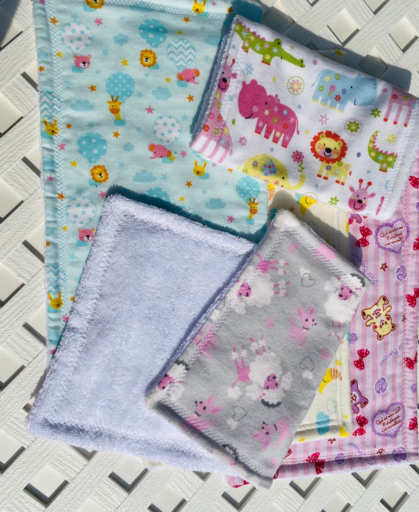 Handmade Cotton Baby Burp Cloth: Soft & Absorbent, Set of 2 at special!