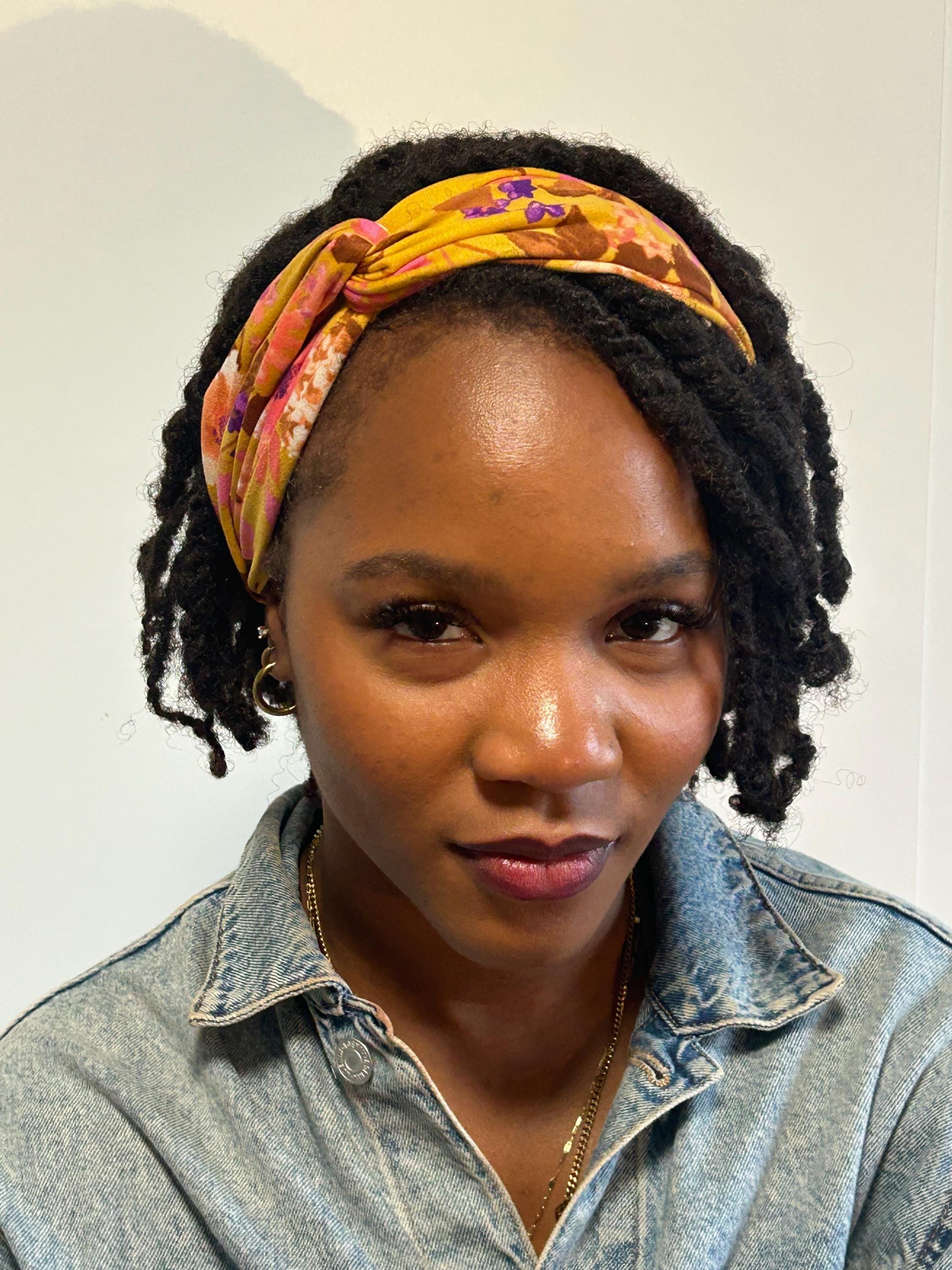 Knotted Turban Headband: Autumn Colors - Double Twist, Wide Headband - Active Wear