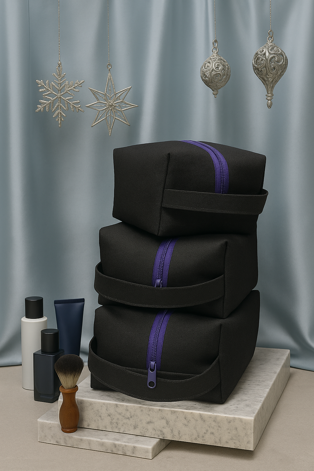 Black Denim Toiletry bag