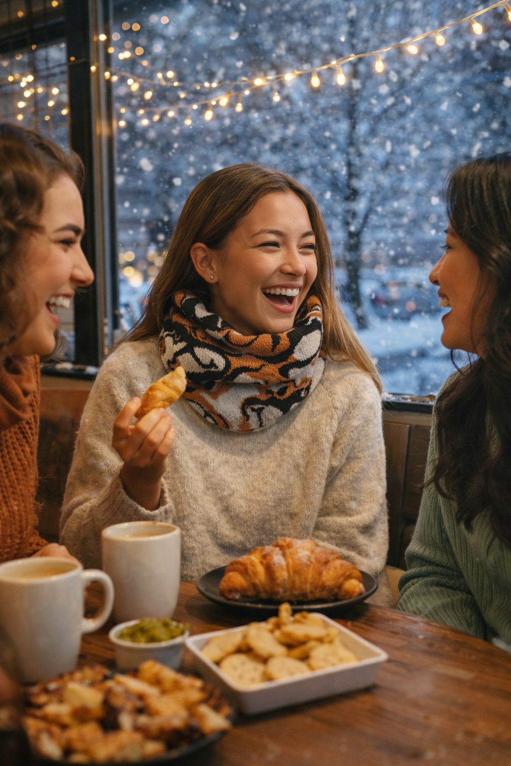 Neck Warmer | Gaiter : Abstract Marbled Brown-Black-Grey